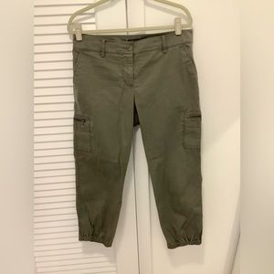 Eileen Fisher cropped cotton cargo style pants